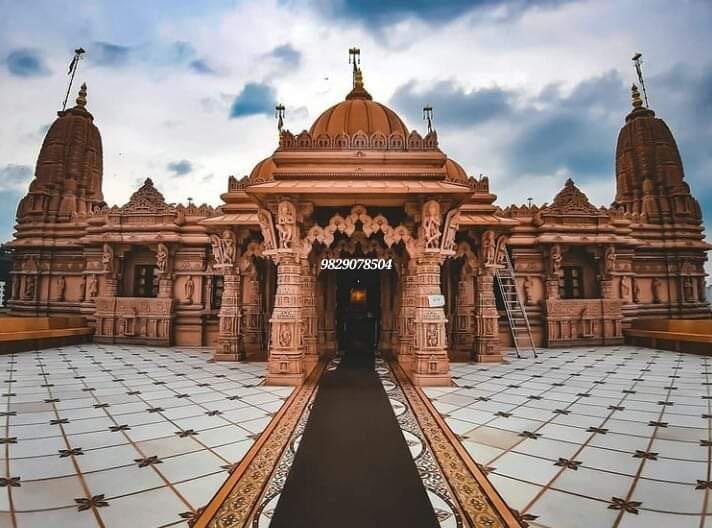 Outdoor White Marble Temple